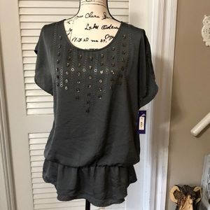 Apt 9 NWT beaded top